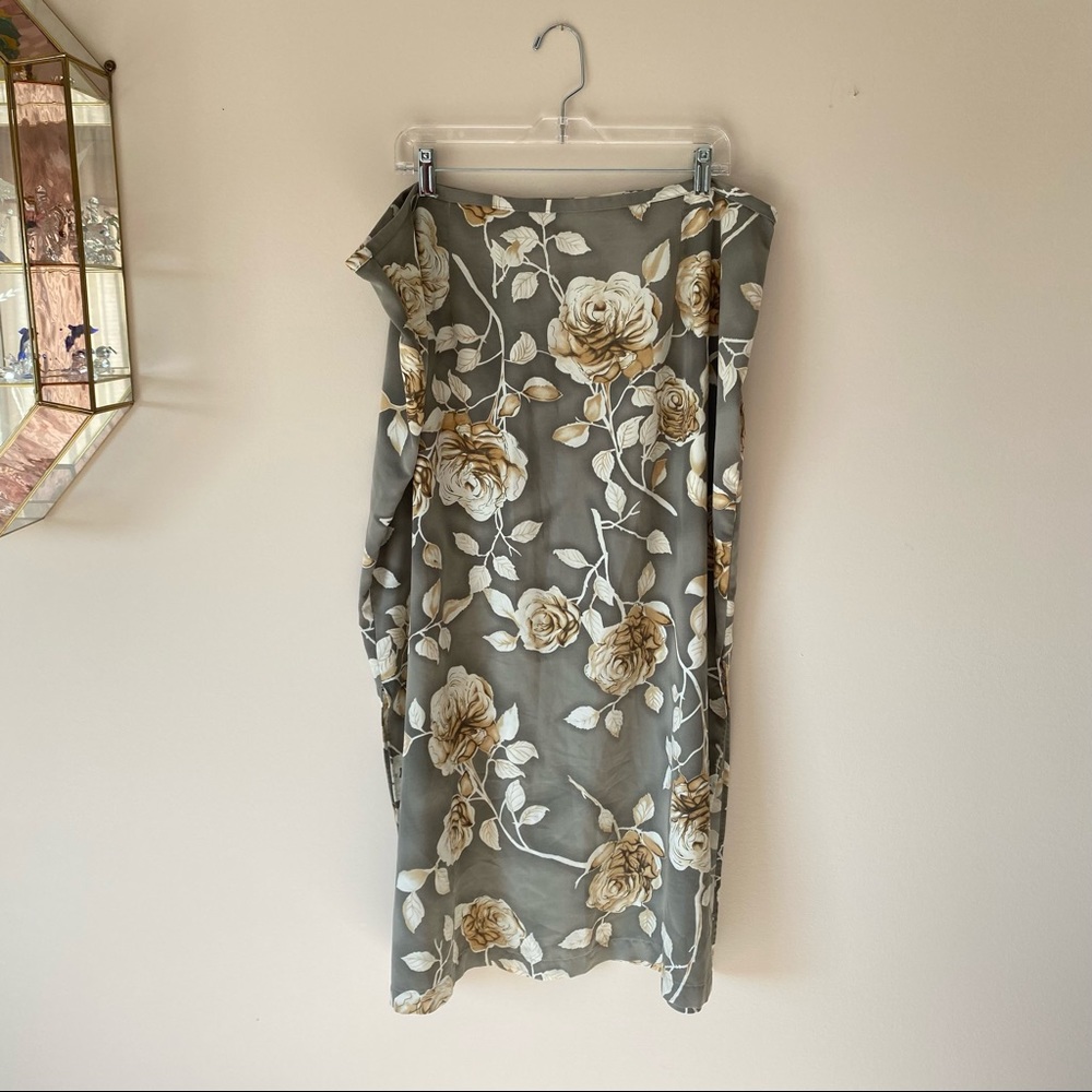 Vintage Plus Size Floral Skirt